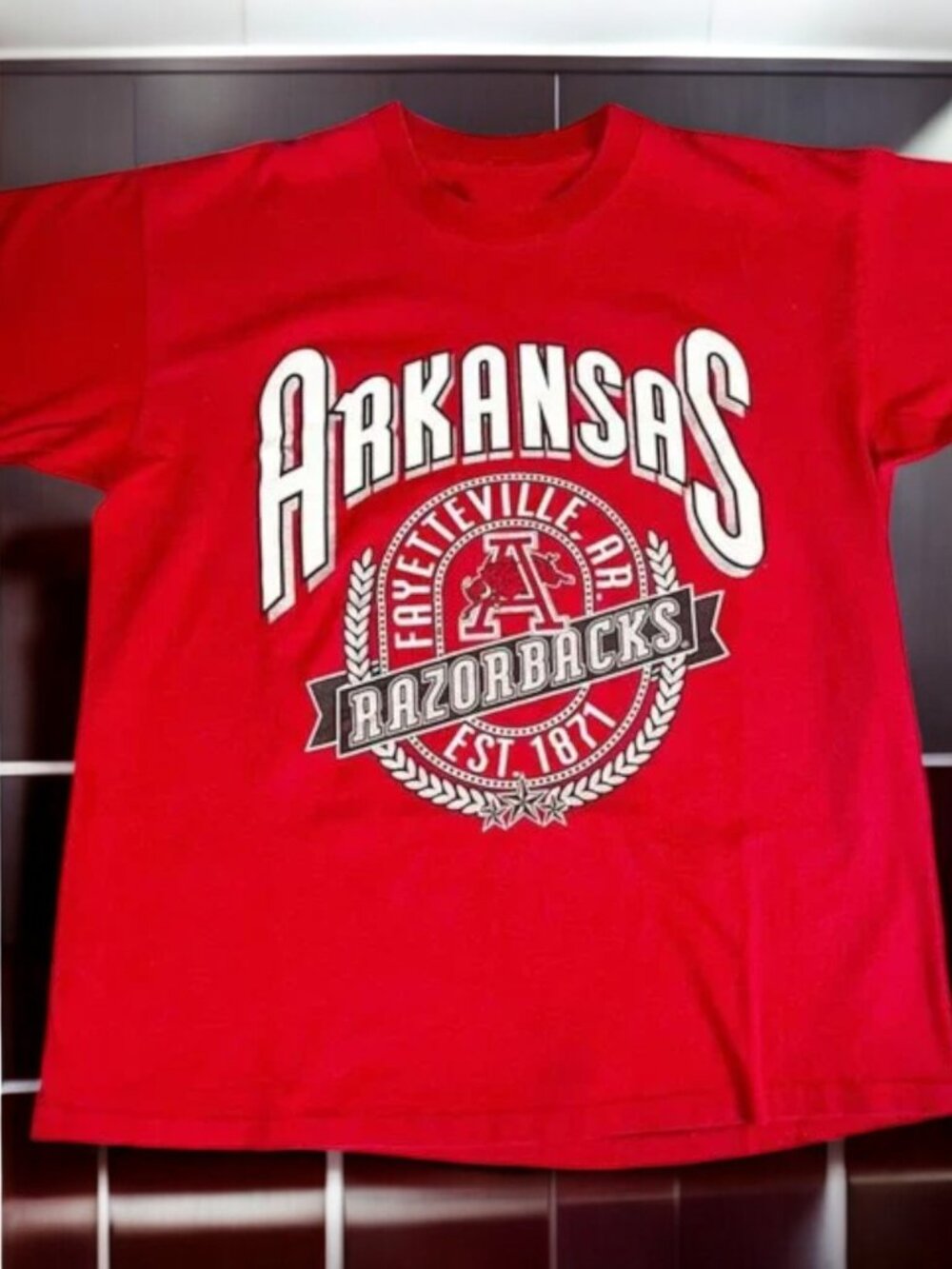 Vintage NCAA Arkansas Razorbacks Member Club Logo T-Shirt, Arkansas Razorbacks